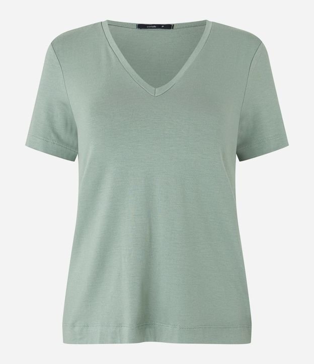 Blusa Básica en Viscosa con Escote V 5