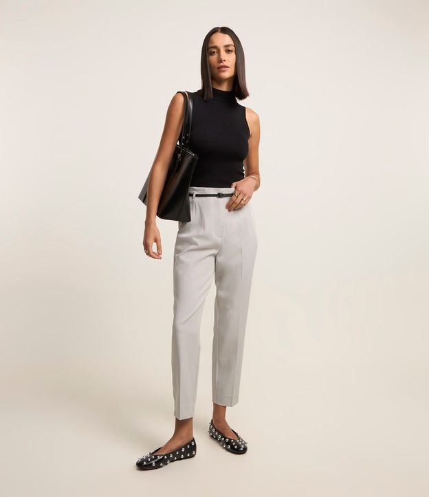Pantalón Zanahoria Sastrería con Cinturón Hebilla 2