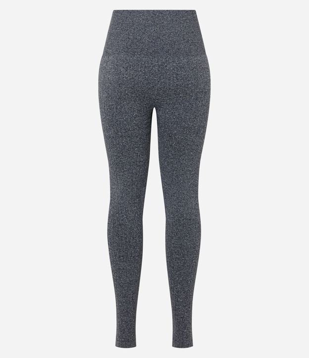 Pantalón Legging Deportivo Acanalada sin Costura con Tiro Alto 7