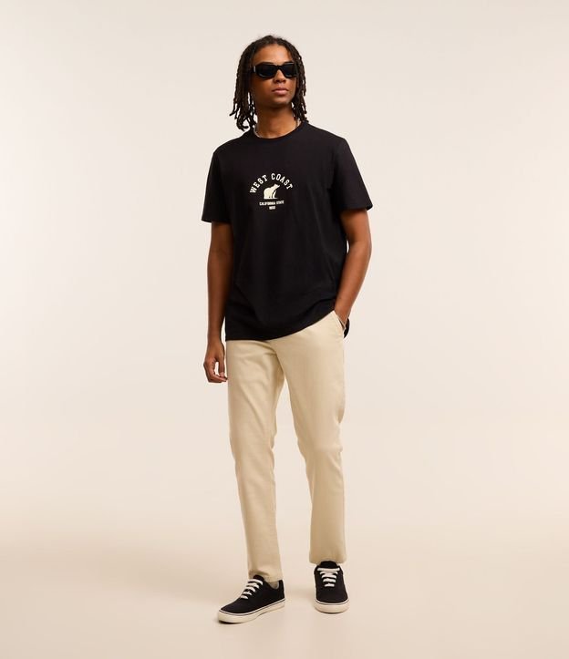 Pantalón Skinny en Sarga con Elastano