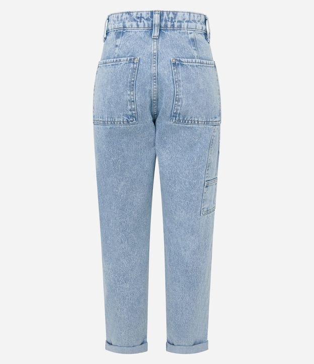 Pantalón Mom en Jeans con Bolsillos Cuadrados 7