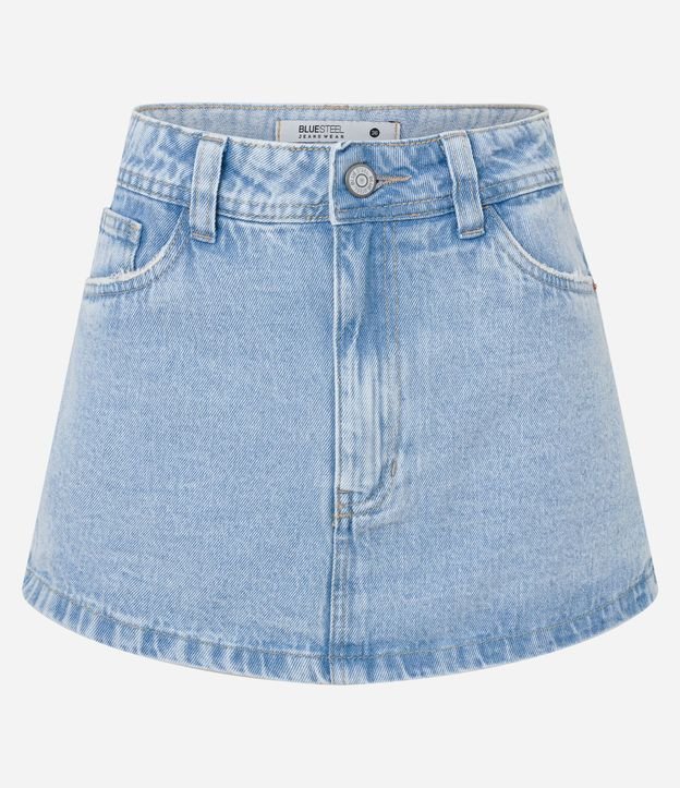Short Pollera Corto en Jeans con Tiro Alto 7