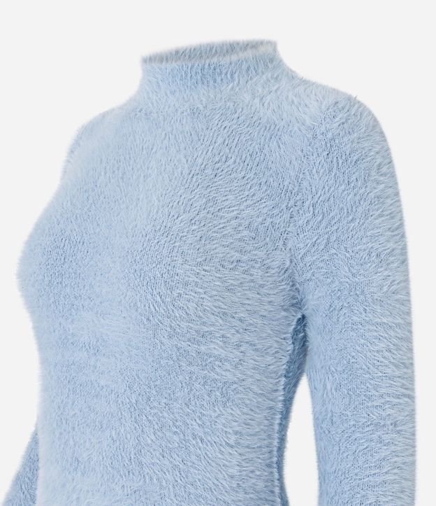 Suéter de Punto con Cuello Alto y Peluche 7