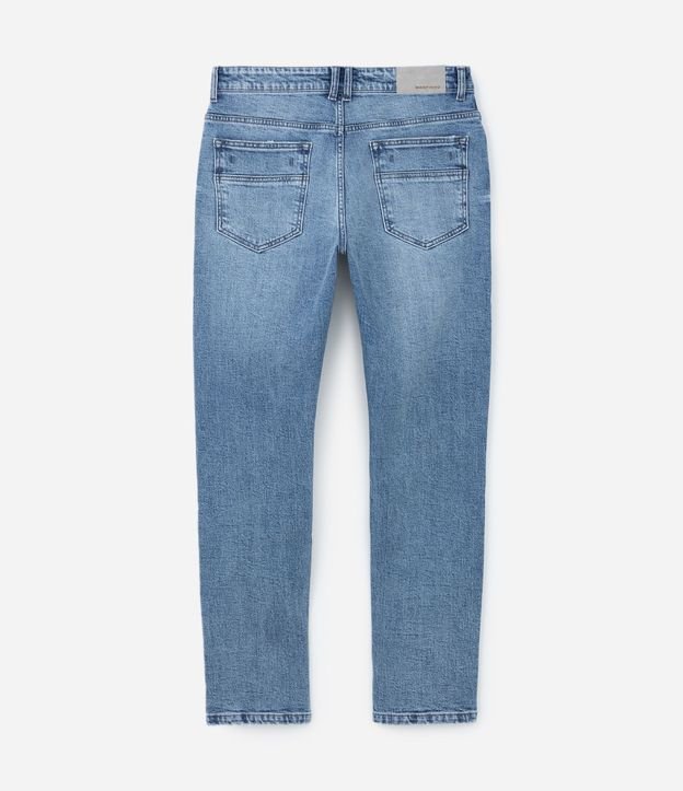 Pantalón Slim en Jeans Denim con Lavado y Pespunte 8
