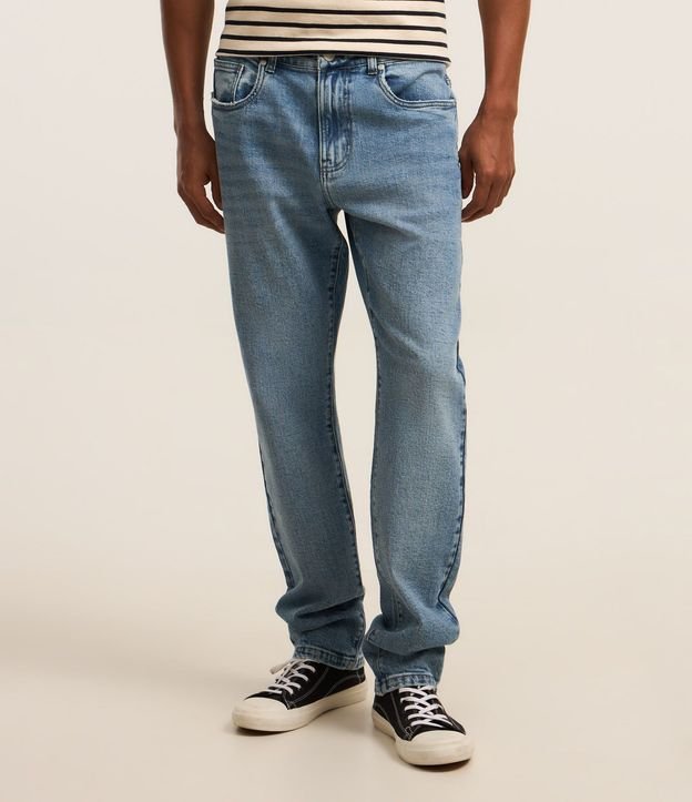 Pantalón Slim en Jeans Denim con Lavado y Pespunte 3