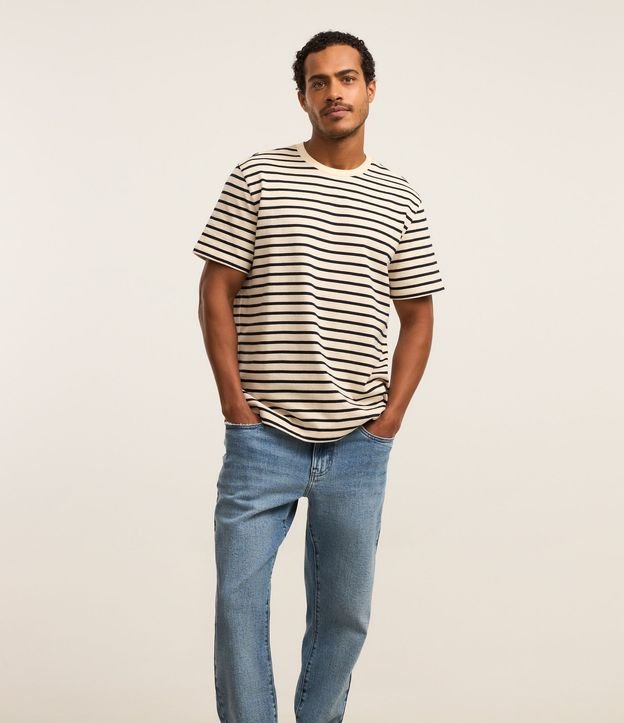 Pantalón Slim en Jeans Denim con Lavado y Pespunte 4