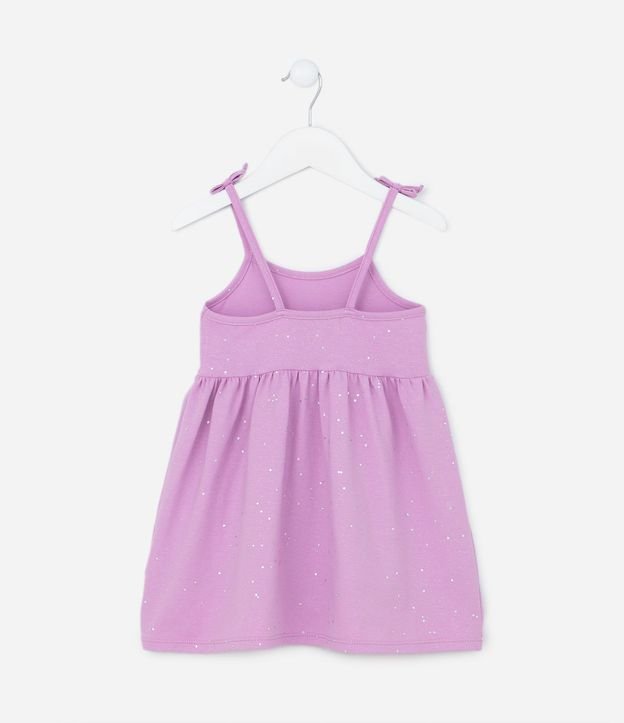 Vestido Infantil con Lazo en los Breteles y Brillos - Talle 1 a 5 años 4