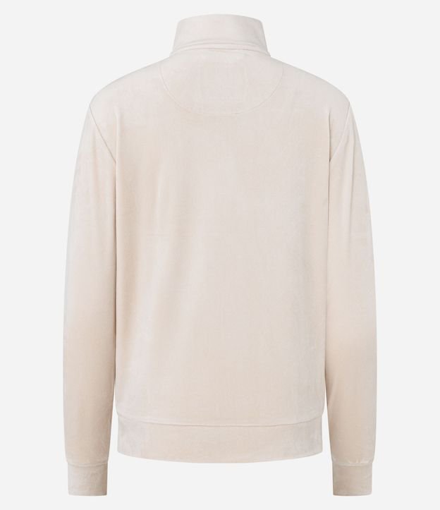 Campera en Microfibra con Cuello Alto y Cremallera 7