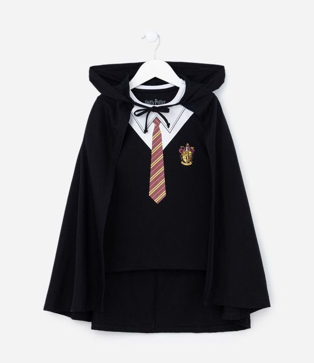 Remera Comfort Infantil con Capa y Estampa Grifinória Harry Potter - Talle 4 a 8 años 2