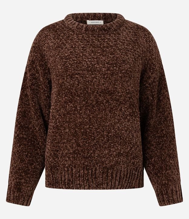 Suéter en Chenille con Cuello Redondo 9
