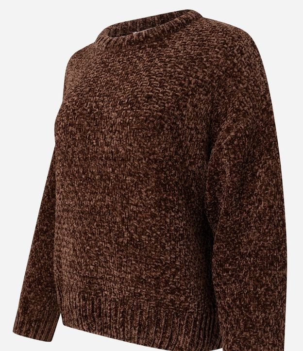 Suéter en Chenille con Cuello Redondo 10