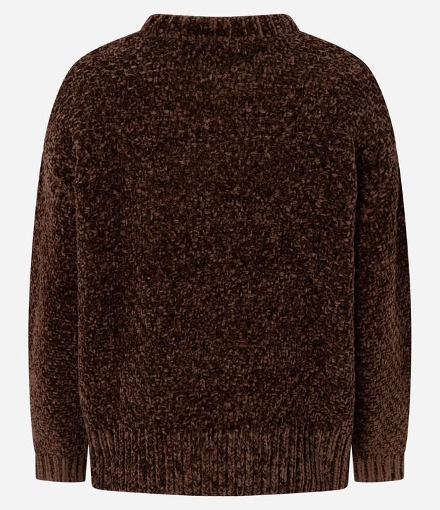 Suéter en Chenille con Cuello Redondo 11