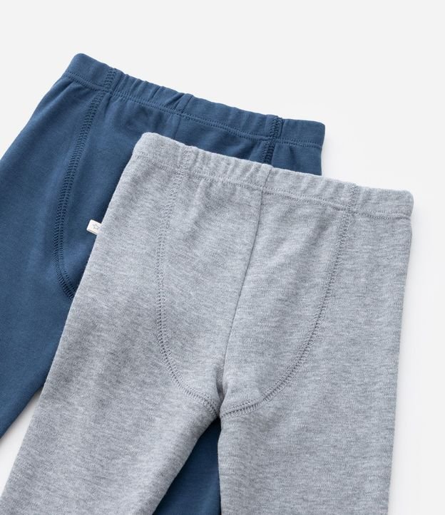Kit 02 Pantalones Básicos Infantiles en Suedine con Puños Largos - Talle 0 a 18 meses 5