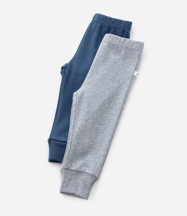 Kit 02 Pantalones Básicos Infantiles en Suedine con Puños Largos - Talle 0 a 18 meses 6