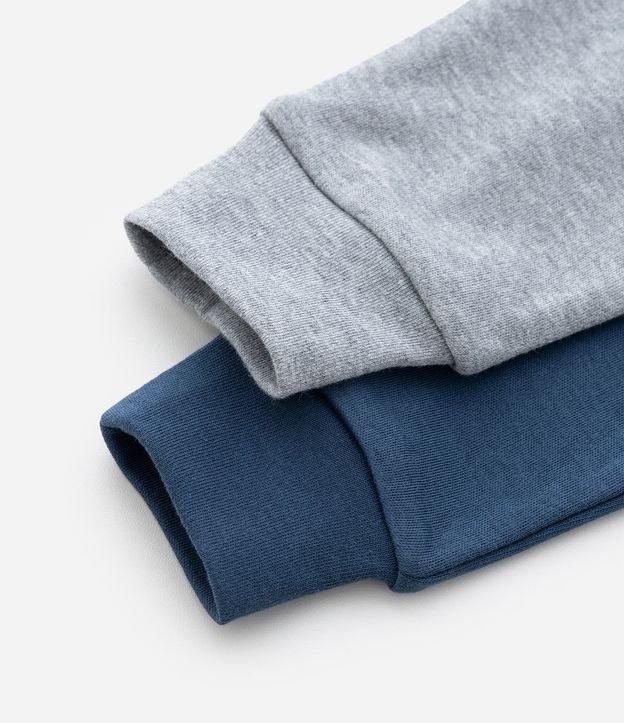 Kit 02 Pantalones Básicos Infantiles en Suedine con Puños Largos - Talle 0 a 18 meses 7