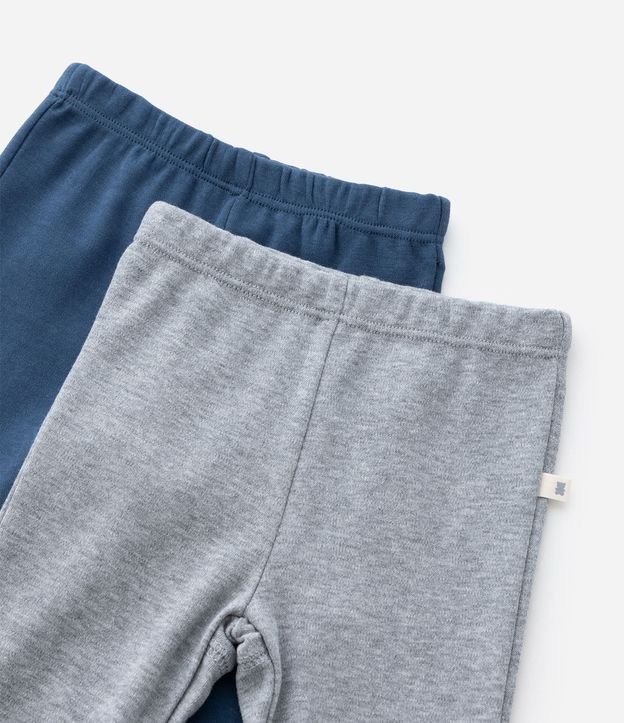 Kit 02 Pantalones Básicos Infantiles en Suedine con Puños Largos - Talle 0 a 18 meses 8