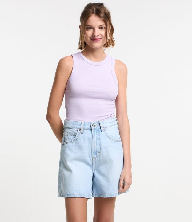 Short Mom Tiro Alto en Jeans con Bolsillos 4