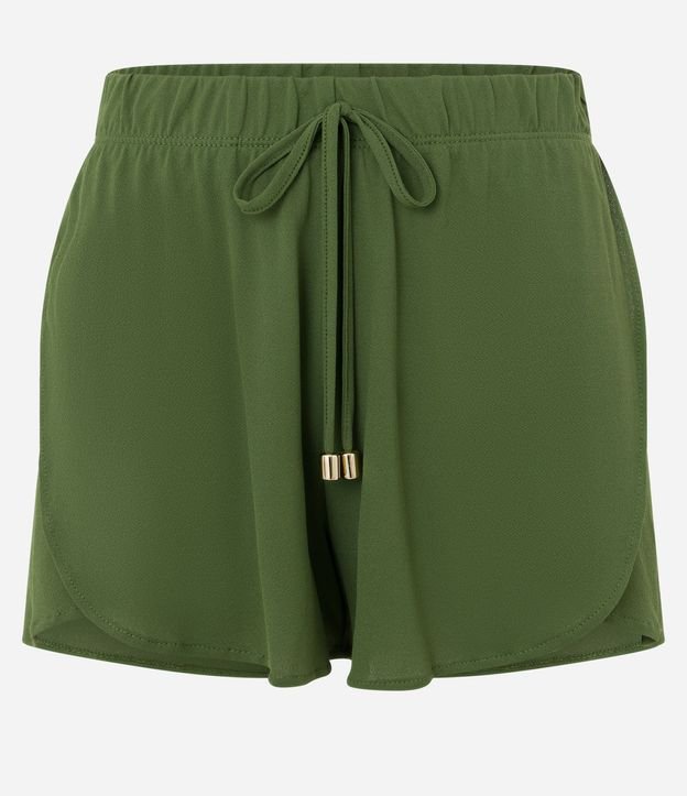 Salida de Playa Short Básico en Crepé con Cintura Elástica 6
