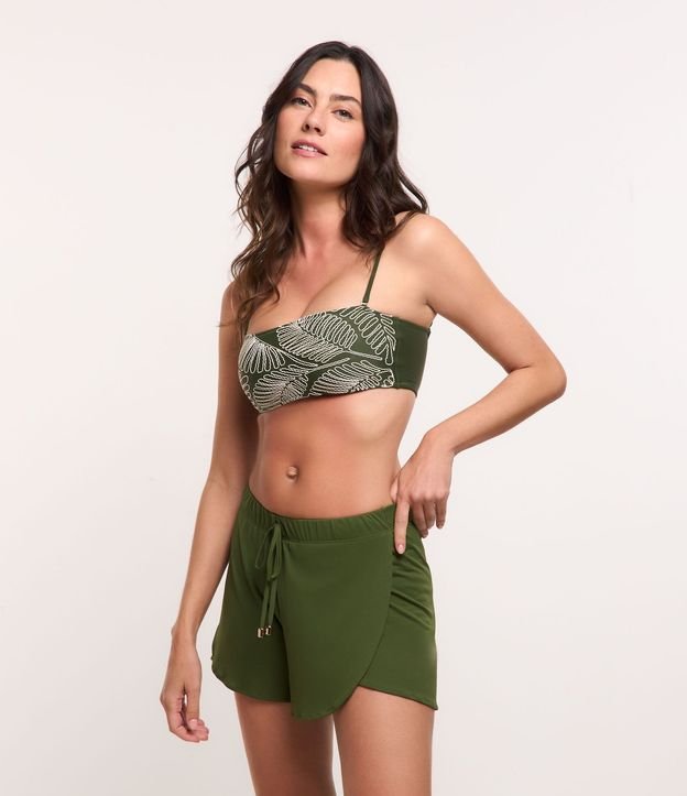 Salida de Playa Short Básico en Crepé con Cintura Elástica 1