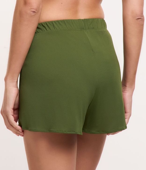 Salida de Playa Short Básico en Crepé con Cintura Elástica 4