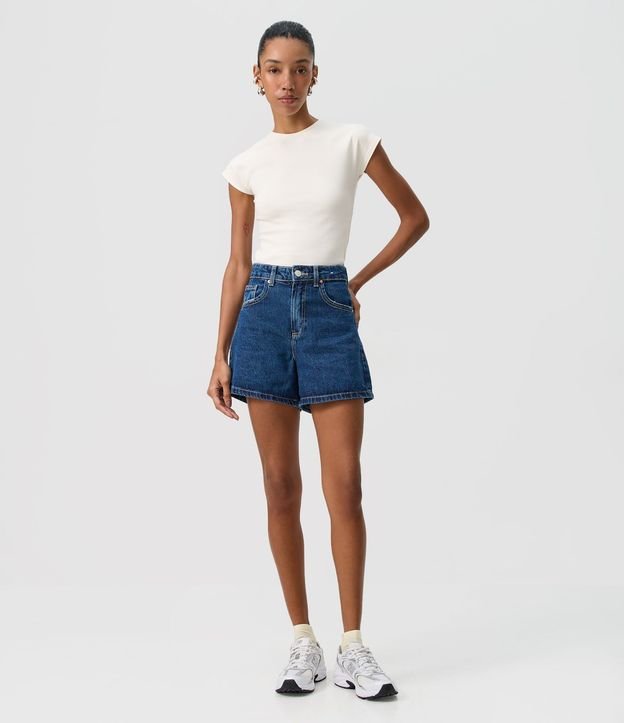 Short Mom en Jeans con Tiro Alto 1