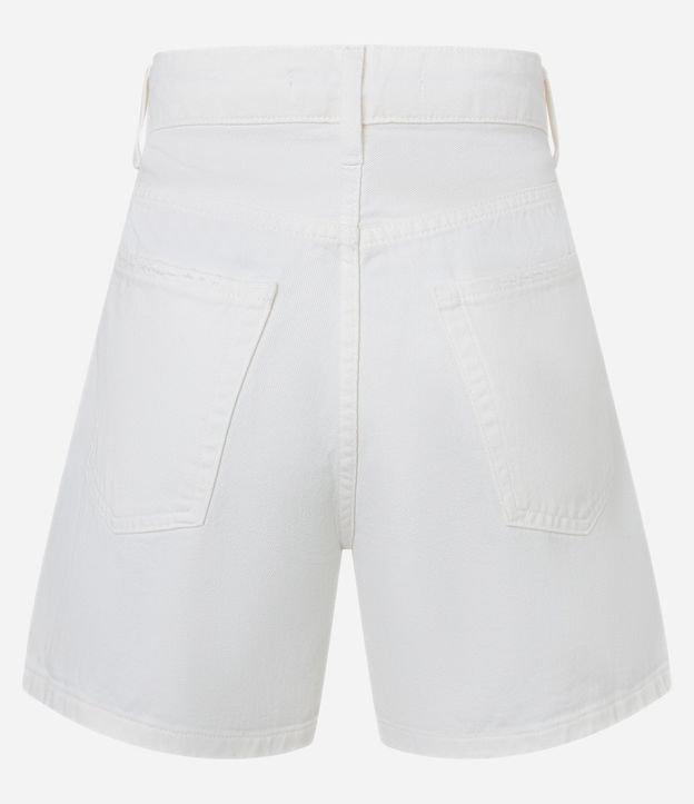 Short Mom Tiro Alto en Sarga con Bolsillos 5