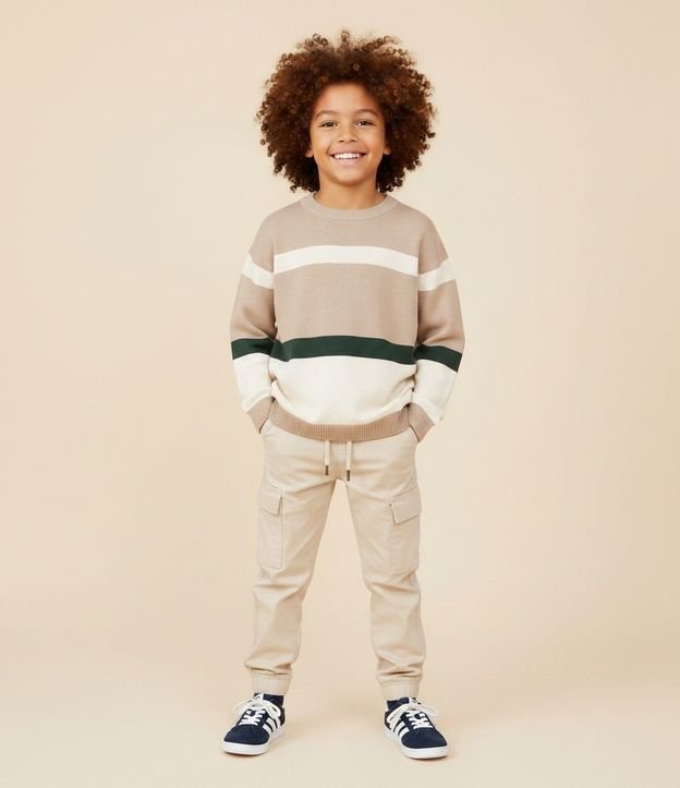 Pantalón Jogger Infantil con Bolsillos Cargo - Talle 5 a 14 años