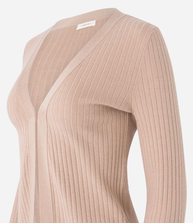 Cardigan Alargado en Tricot con Textura Acanalada 2