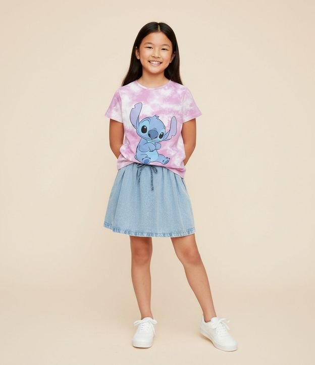 Remera Infantil con Estampa Stitch - Talle 5 a 14 años