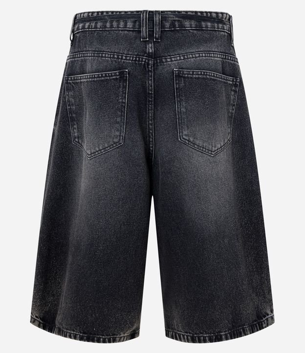 Bermuda Jorts Super Baggy en Jeans con Cinturón Lazo 7