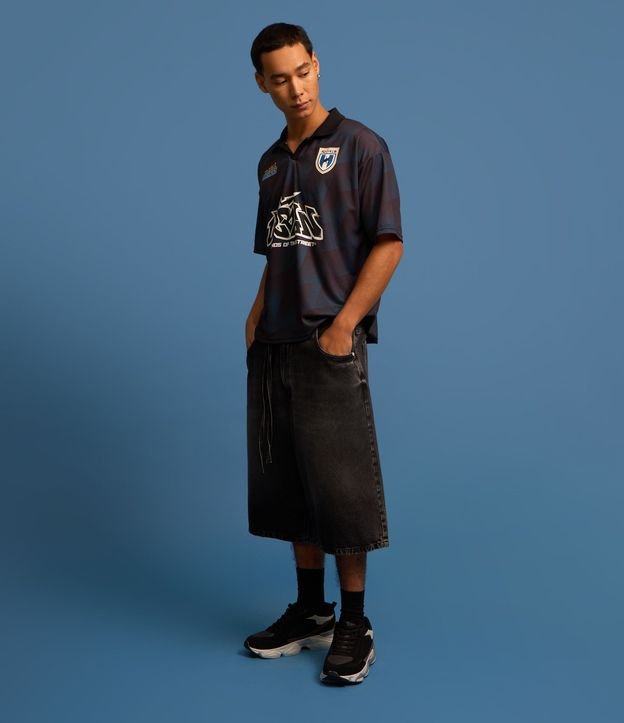 Bermuda Jorts Super Baggy en Jeans con Cinturón Lazo 3