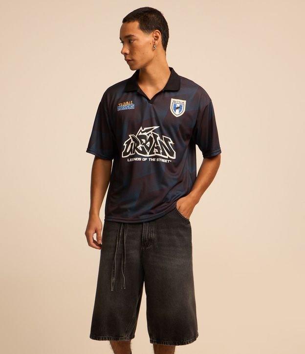 Bermuda Jorts Super Baggy en Jeans con Cinturón Lazo 4