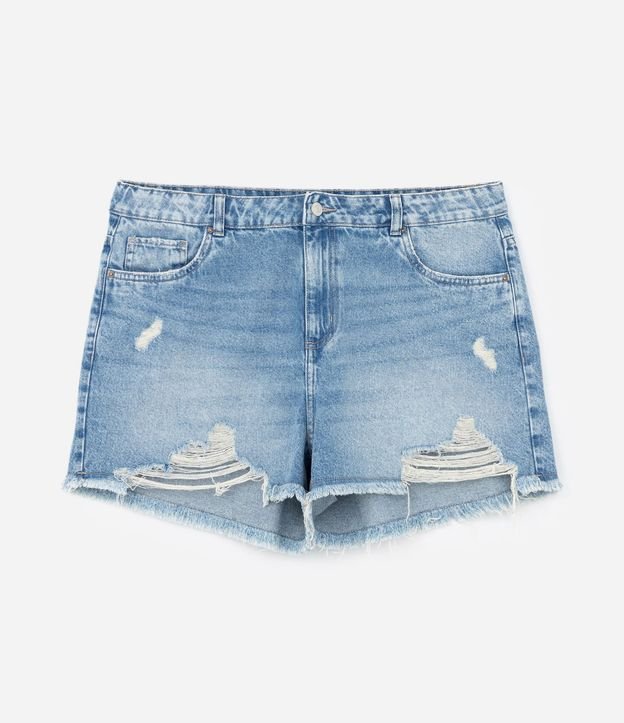 Short Boyfriend en Jeans con Deshilachados Curve & Plus Size 9