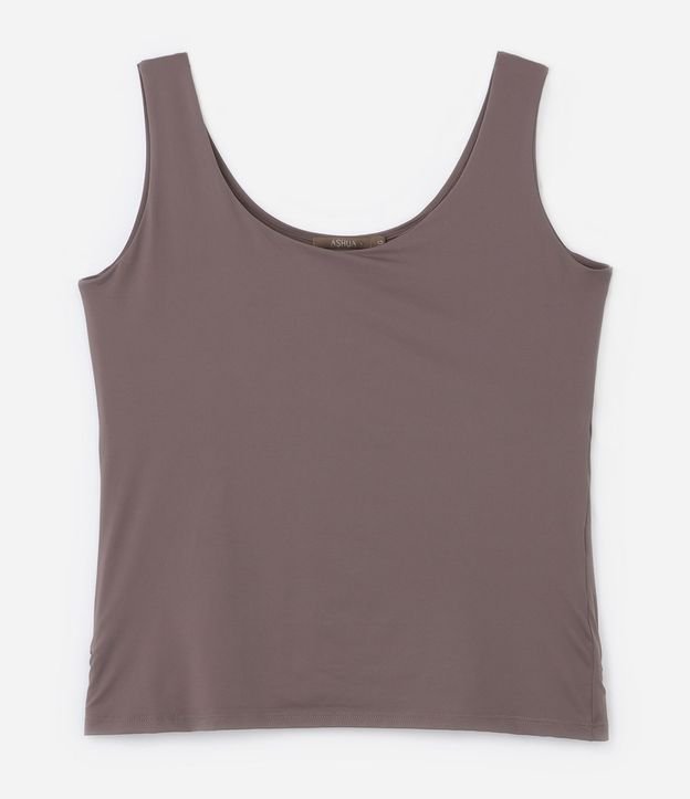 Blusa Musculosa en Poliamida con Breteles Anchos Curve & Plus Size 4