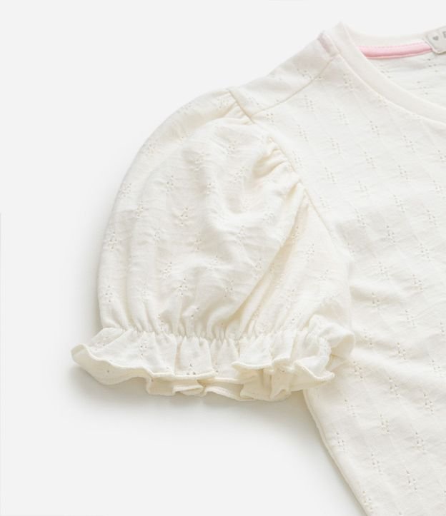 Blusa Infantil con Manga Abullonada y Bordado en Lentejuelas - Talle 5 a 14 años 5