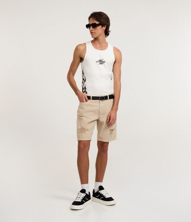 Bermuda Slim Destroyed con Rotos y Bolsillo