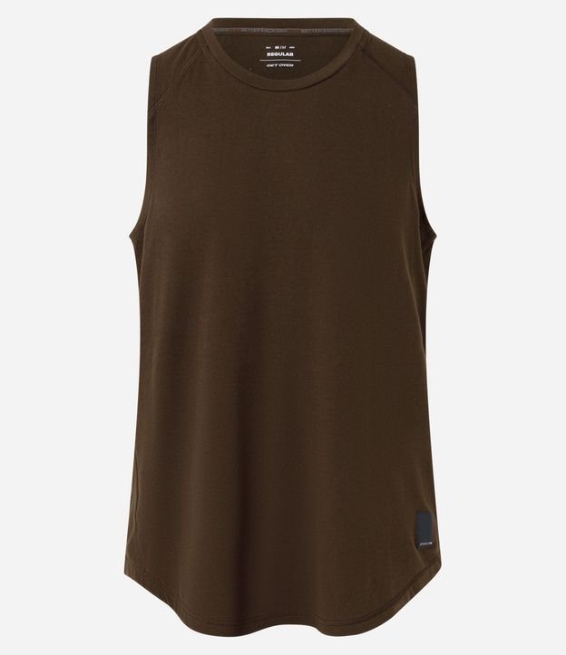 Musculosa Regular Deportiva con Etiqueta en el Bajo y Detalle Contrastante 11