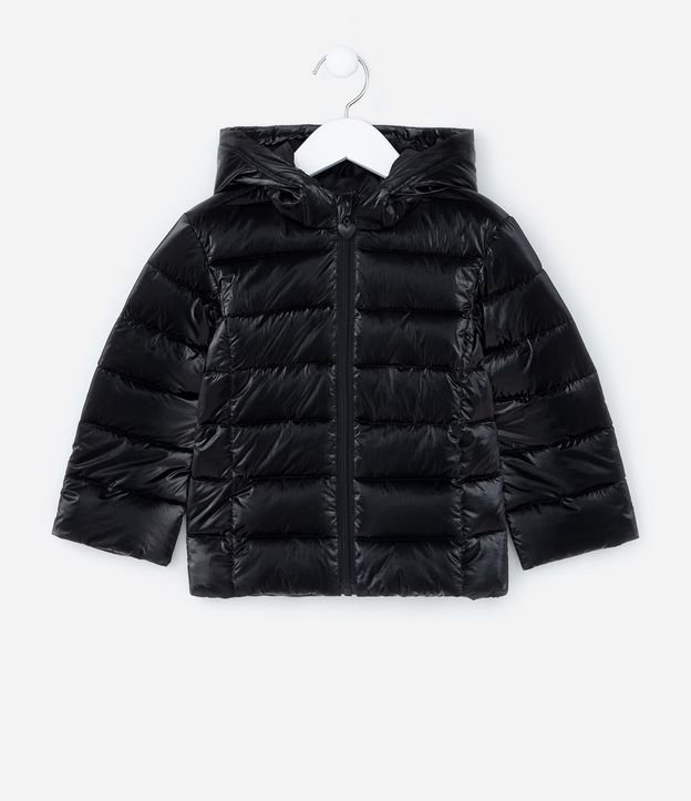 Campera Puffer Infantil en Microfibra con Capucha - Talle 1 a 5 años