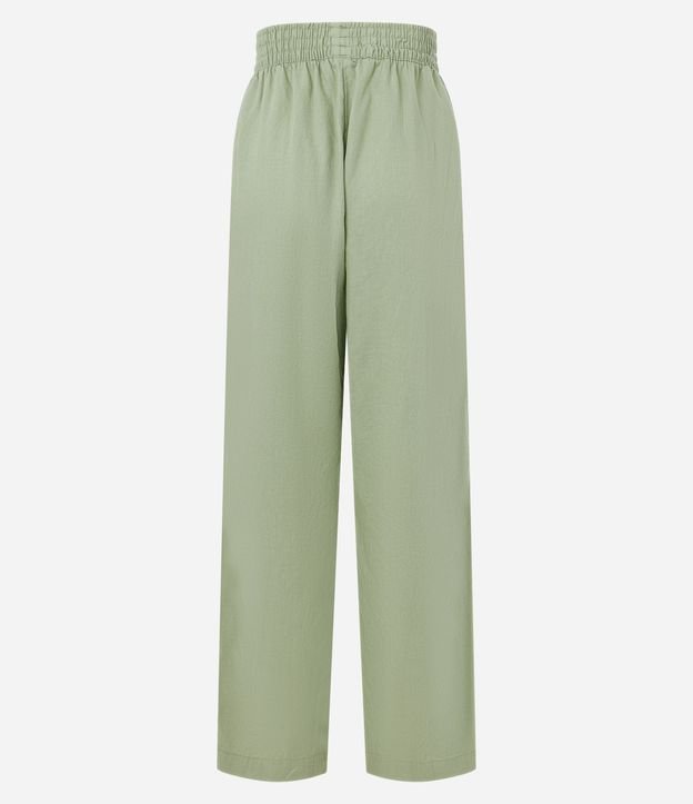 Pantalón Recto en Sarga con Cintura Elástica 6