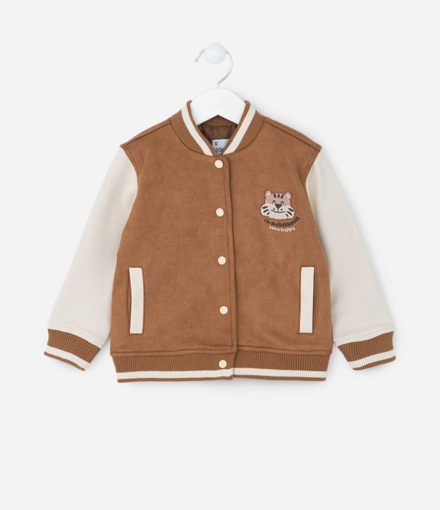 Campera Bomber Infantil con Bordado Tigre - Talle 1 a 5 años