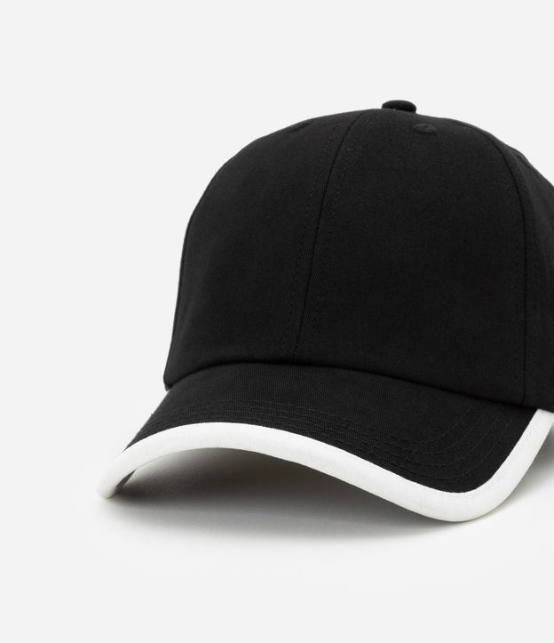 Gorra Visera Curva en Sarga con Detalle Contrastante en Borde 7