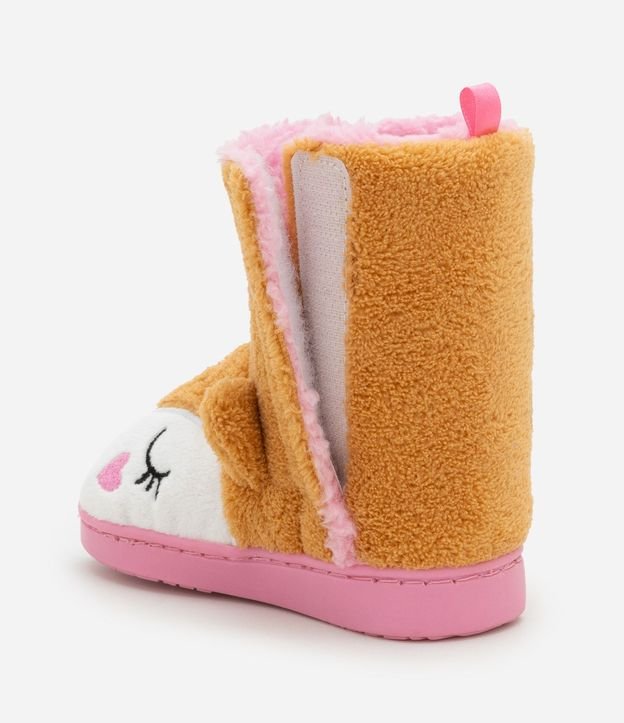 Pantufla Bota Infantil en Fleece con Bordado Zorro - Tam 19 a 28 3