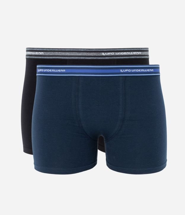 Kit 02 Calzoncillos Boxer en Algodón con Cintura Elástica Lupo