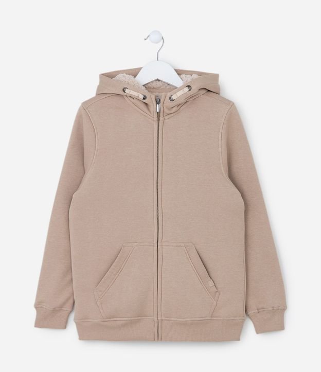 Campera Infantil con Forro Peludito y Capucha - Talle 5 a 14 años