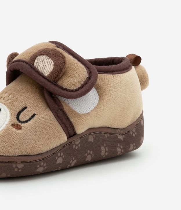 Pantufla Cerrado Infantil con Bordado de Osito - Talle 19 a 28 3