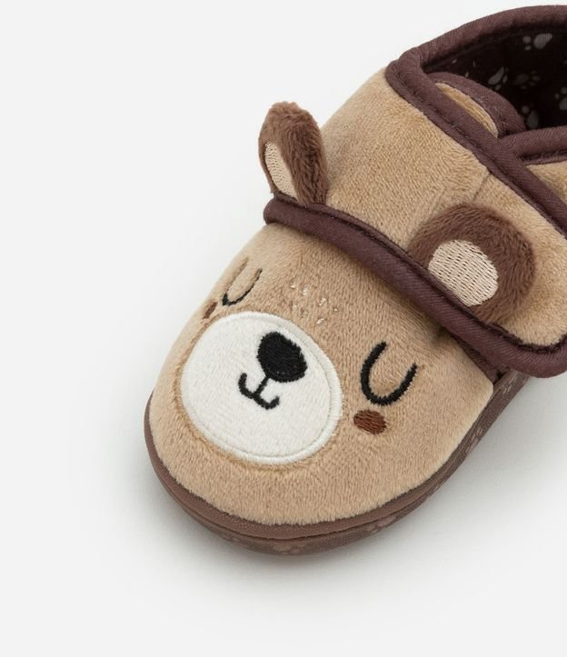 Pantufla Cerrado Infantil con Bordado de Osito - Talle 19 a 28 4