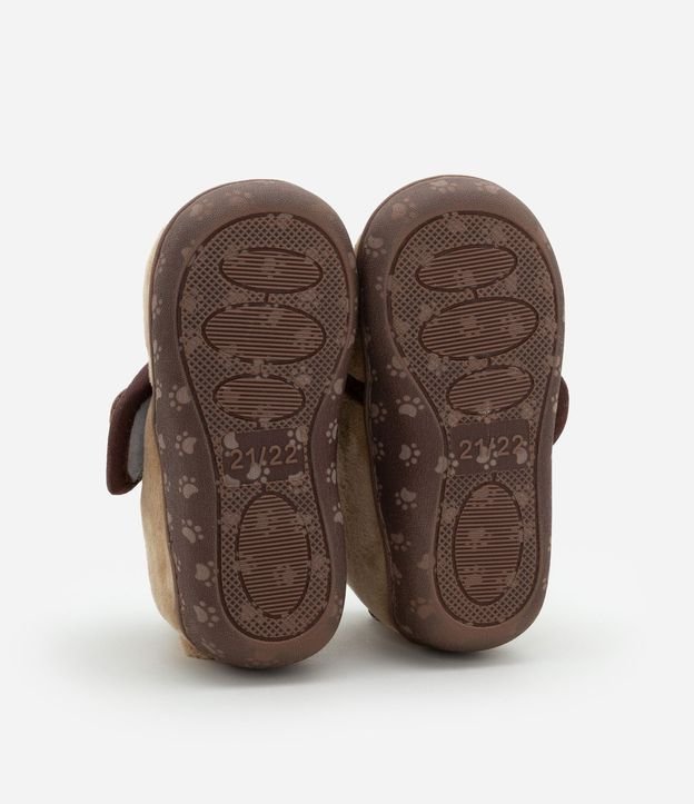 Pantufla Cerrado Infantil con Bordado de Osito - Talle 19 a 28 5