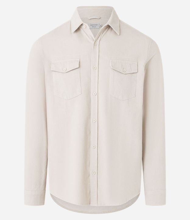 Camisa en Terciopelo con Bolsillos Delanteros 5