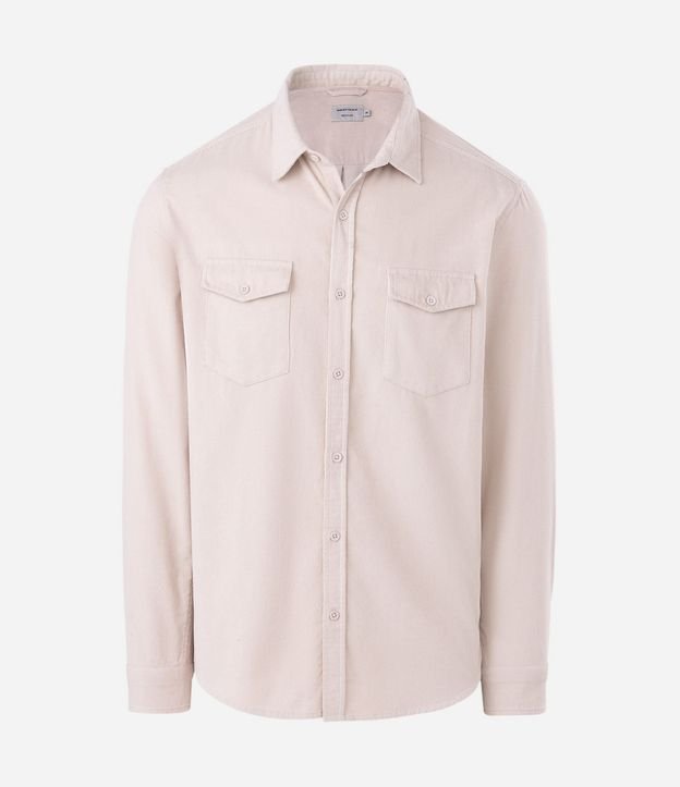 Camisa en Terciopelo con Bolsillos Delanteros 6