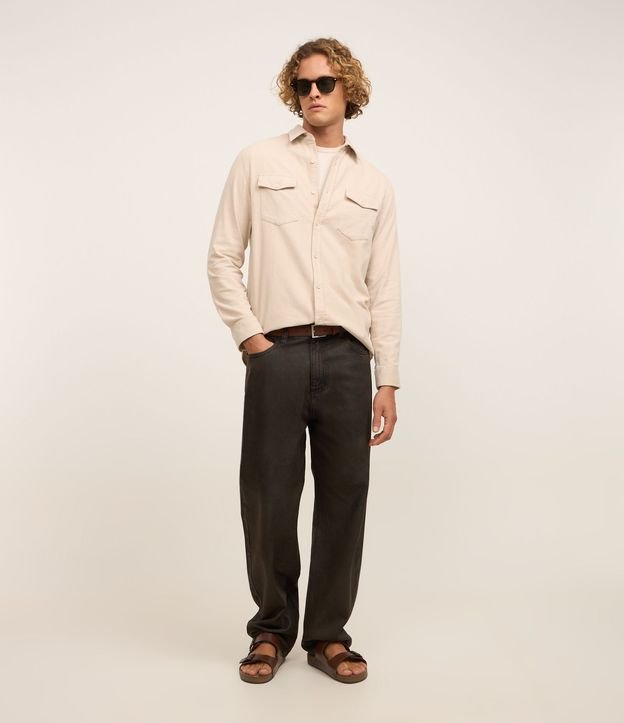 Camisa en Terciopelo con Bolsillos Delanteros 2